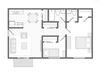 2 Bedroom 1.5 Bathroom B